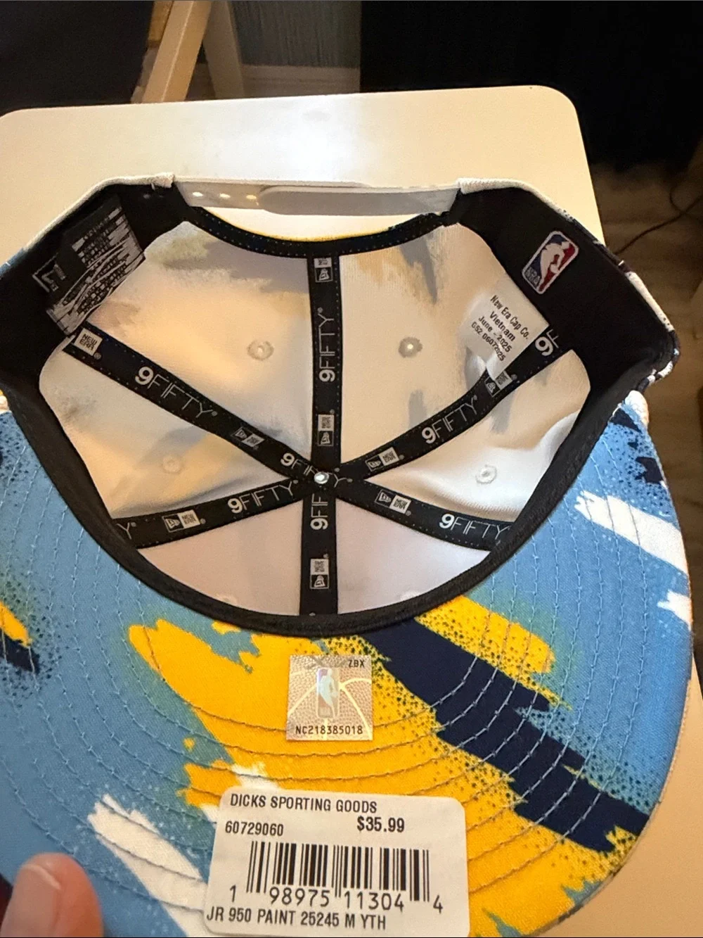 New Era Memphis Grizzlies White, Blue & Yellow Snapback